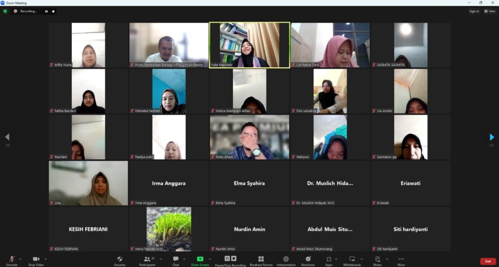 PRODI PENDIDIKAN BIOLOGI FTK UIN AR-RANIRY GELAR KULIAH TAMU DARI UIN SYARIF HIDAYATULLAH JAKARTA